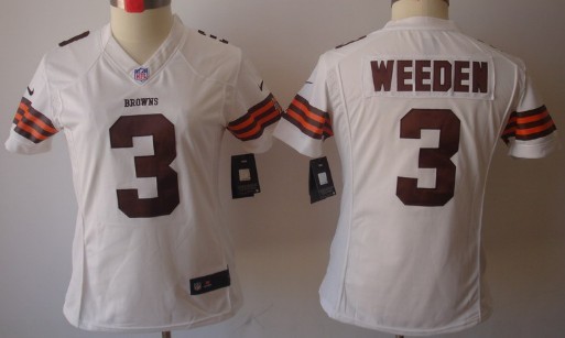 Women's Nike Limited Cleveland Browns #3 Brandon Weeden White Jerseys,We sell and wholesale Women's Nike Limited Cleveland Browns #3 Brandon Weeden White Jerseys on line form chian!