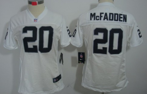 Women's Nike Limited Oakland Raiders #20 Darren McFadden White Jerseys,We sell and wholesale Women's Nike Limited Oakland Raiders #20 Darren McFadden White Jerseys on line form chian!