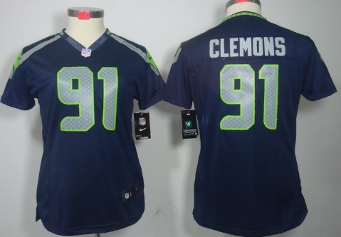 Women's Nike Limited Seattle Seahawks #91 Chris Clemons Blue Jerseys,We sell and wholesale Women's Nike Limited Seattle Seahawks #91 Chris Clemons Blue Jerseys on line form chian!