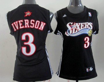 Women's Philadelphia 76ers #3 Allen Iverson Revolution 30 Swingman Black Jerseys,We sell and wholesale Women's Philadelphia 76ers #3 Allen Iverson Revolution 30 Swingman Black Jerseys on line form chian!