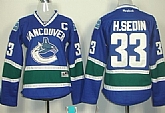 Women's Vancouver Canucks #33 Henrik Sedin Blue Jerseys,baseball caps,new era cap wholesale,wholesale hats