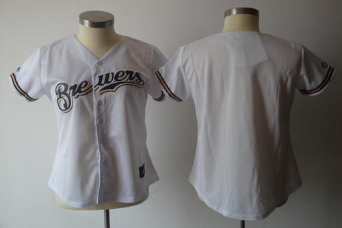 Womens Brewers Blank White Jerseys,We sell and wholesale Womens Brewers Blank White Jerseys on line form chian!
