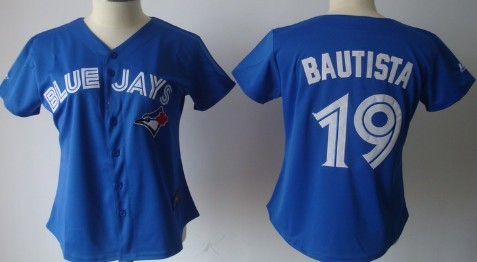Womens Toronto Blue Jays #19 Jose Bautista Blue Jerseys,We sell and wholesale Womens Toronto Blue Jays #19 Jose Bautista Blue Jerseys on line form chian!