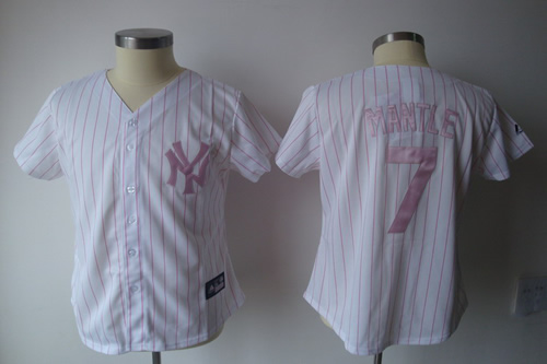 Womens Yankees #7 Mantle white pinstripe 2011 Jerseys,We sell and wholesale Womens Yankees #7 Mantle white pinstripe 2011 Jerseys on line form chian!