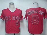 Youth Anaheim Angels #8 Morales Red Cool Base Jerseys,baseball caps,new era cap wholesale,wholesale hats