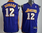 Youth Los Angeles Lakers #12 Dwight Howard Purple Authentic Jerseys,baseball caps,new era cap wholesale,wholesale hats