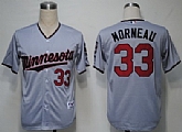 Youth Minnesota Twins #33 Justin Morneau Gray Jerseys