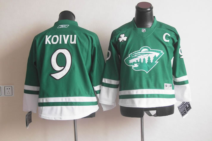 Youth Minnesota Wilds #9 koivu green  Jerseys,We sell and wholesale Youth Minnesota Wilds #9 koivu green  Jerseys on line form chian!