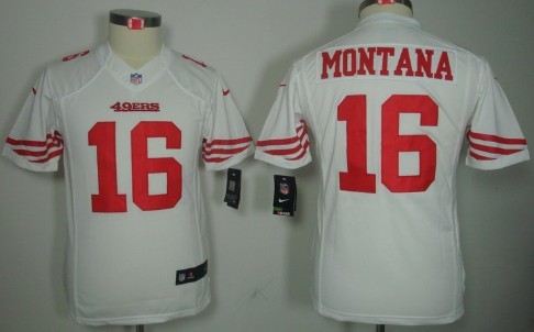 Youth Nike Limited San Francisco 49ers #16 Joe Montana White Jerseys,We sell and wholesale Youth Nike Limited San Francisco 49ers #16 Joe Montana White Jerseys on line form chian!