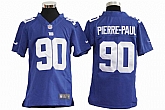 Youth Nike New York Giants #90 Jason Pierre-Paul Blue Game Jerseys