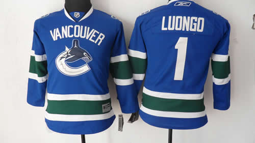 Youth Vancouver Canucks #1 Luongo Blue Jerseys,We sell and wholesale Youth Vancouver Canucks #1 Luongo Blue Jerseys on line form chian!