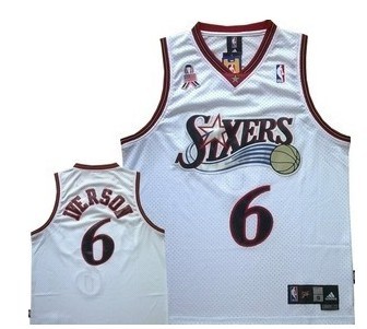 2002 All Stars Philadelphia 76ers #6 Allen Iverson White Swingman Throwback Jerseys,We sell and wholesale 2002 All Stars Philadelphia 76ers #6 Allen Iverson White Swingman Throwback Jerseys on line form chian!