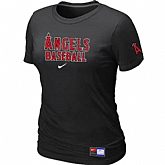 Anaheim Angeles Nike Women's Black Short Sleeve Practice T-Shirt,baseball caps,new era cap wholesale,wholesale hats