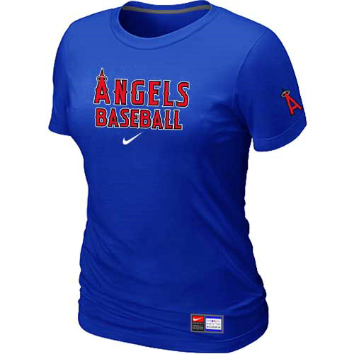 Anaheim Angeles Nike Women's Blue Short Sleeve Practice T-Shirt,We sell and wholesale Anaheim Angeles Nike Women's Blue Short Sleeve Practice T-Shirt on line form chian!