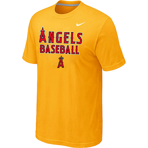 Anaheim Angels 2014 Home Practice T-Shirt - Yellow,We sell and wholesale Anaheim Angels 2014 Home Practice T-Shirt - Yellow on line form chian!