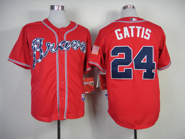 Atlanta Braves #24 Evan Gattis 2014 Red Jerseys,We sell and wholesale Atlanta Braves #24 Evan Gattis 2014 Red Jerseys on line form chian!