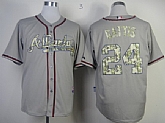 Atlanta Braves #24 Evan Gattis Gray 2013 USMC Home Cool Base Jerseys,baseball caps,new era cap wholesale,wholesale hats