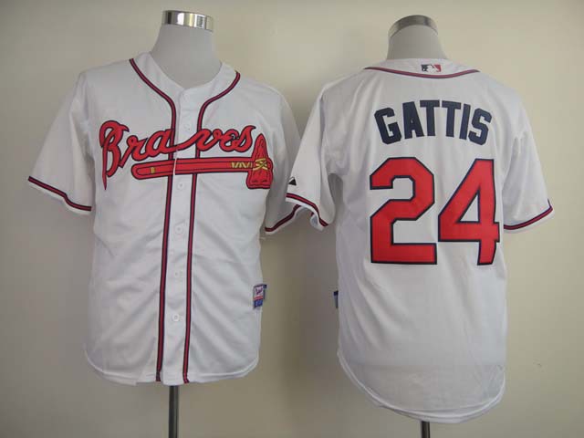 Atlanta Braves #24 Evan Gattis White Jerseys,We sell and wholesale Atlanta Braves #24 Evan Gattis White Jerseys on line form chian!