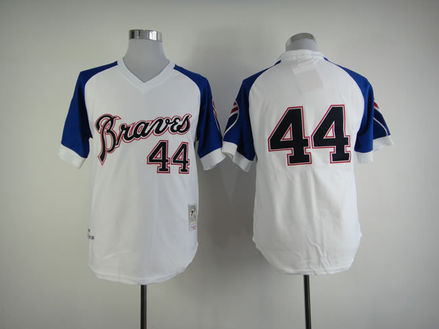 Atlanta Braves #44 Hank Aaron White Throwback Jerseys,We sell and wholesale Atlanta Braves #44 Hank Aaron White Throwback Jerseys on line form chian!