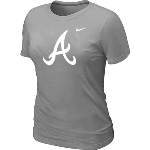 Atlanta Braves Heathered Nike Women's L.Grey Blended T-Shirt,We sell and wholesale Atlanta Braves Heathered Nike Women's L.Grey Blended T-Shirt on line form chian!