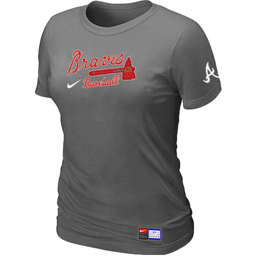 Atlanta Braves Nike Women's D.Grey Short Sleeve Practice T-Shirt,We sell and wholesale Atlanta Braves Nike Women's D.Grey Short Sleeve Practice T-Shirt on line form chian!