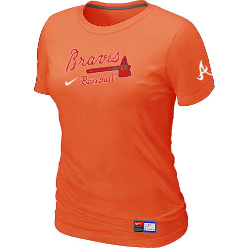 Atlanta Braves Nike Women's Orange Short Sleeve Practice T-Shirt,We sell and wholesale Atlanta Braves Nike Women's Orange Short Sleeve Practice T-Shirt on line form chian!