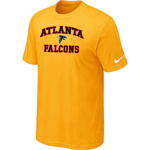 Atlanta Falcons Heart & Soull T-Shirt Yellow,We sell and wholesale Atlanta Falcons Heart & Soull T-Shirt Yellow on line form chian!