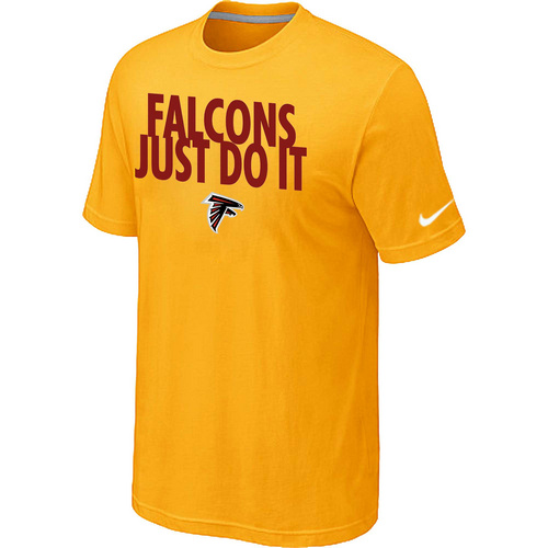 Atlanta Falcons Just Do It Yellow T-Shirt,We sell and wholesale Atlanta Falcons Just Do It Yellow T-Shirt on line form chian!