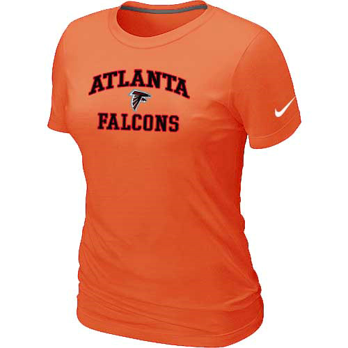 Atlanta Falcons Women's Heart & Soul Orange T-Shirt,We sell and wholesale Atlanta Falcons Women's Heart & Soul Orange T-Shirt on line form chian!