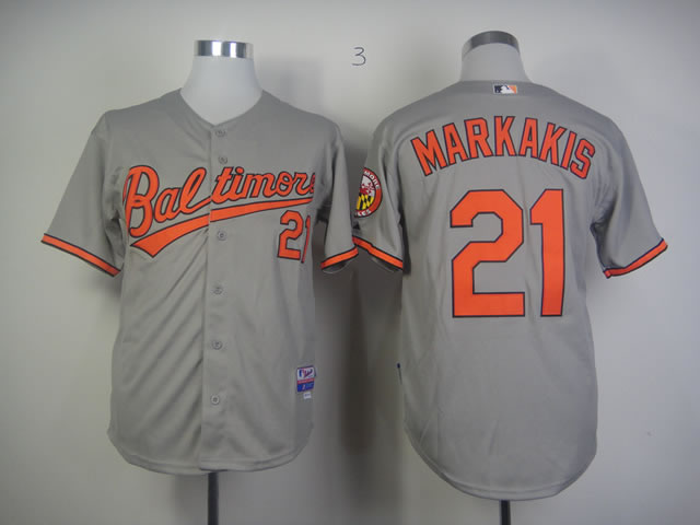 Baltimore Orioles #21 Nick Markakis Gray Jerseys,We sell and wholesale Baltimore Orioles #21 Nick Markakis Gray Jerseys on line form chian!