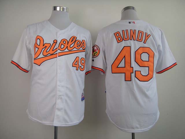 Baltimore Orioles #49 Dylan Bundy White Jerseys,We sell and wholesale Baltimore Orioles #49 Dylan Bundy White Jerseys on line form chian!