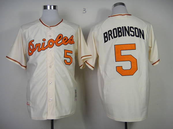 Baltimore Orioles #5 Brooks Robinson Throwback 1970 Cream Jerseys,We sell and wholesale Baltimore Orioles #5 Brooks Robinson Throwback 1970 Cream Jerseys on line form chian!