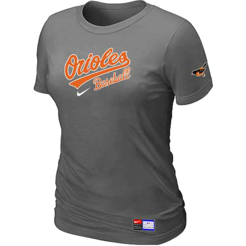 Baltimore Orioles Nike Women's D.Grey Short Sleeve Practice T-Shirt,We sell and wholesale Baltimore Orioles Nike Women's D.Grey Short Sleeve Practice T-Shirt on line form chian!