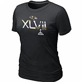 Baltimore Ravens 2012 Super Bowl XLVII On Our Way Black Women's T-Shirt,baseball caps,new era cap wholesale,wholesale hats