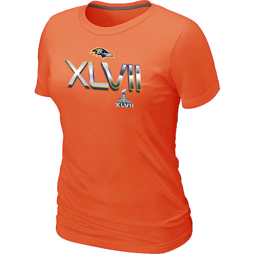 Baltimore Ravens 2012 Super Bowl XLVII On Our Way Orange Women's T-Shirt,We sell and wholesale Baltimore Ravens 2012 Super Bowl XLVII On Our Way Orange Women's T-Shirt on line form chian!