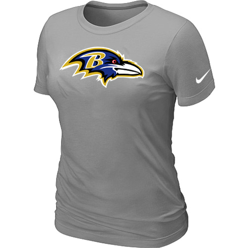 Baltimore Ravens L.Grey Women's Logo T-Shirt,We sell and wholesale Baltimore Ravens L.Grey Women's Logo T-Shirt on line form chian!