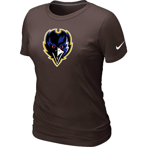 Baltimore Ravens Tean Logo Women's Brown T-Shirt,We sell and wholesale Baltimore Ravens Tean Logo Women's Brown T-Shirt on line form chian!