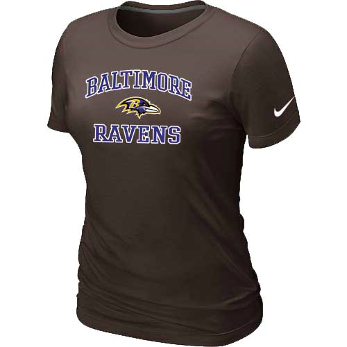 Baltimore Ravens Women's Heart & Soul Brown T-Shirt,We sell and wholesale Baltimore Ravens Women's Heart & Soul Brown T-Shirt on line form chian!