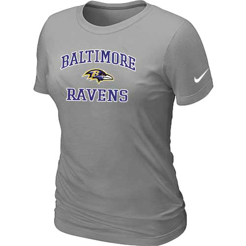 Baltimore Ravens Women's Heart & Soul L.Grey T-Shirt,We sell and wholesale Baltimore Ravens Women's Heart & Soul L.Grey T-Shirt on line form chian!