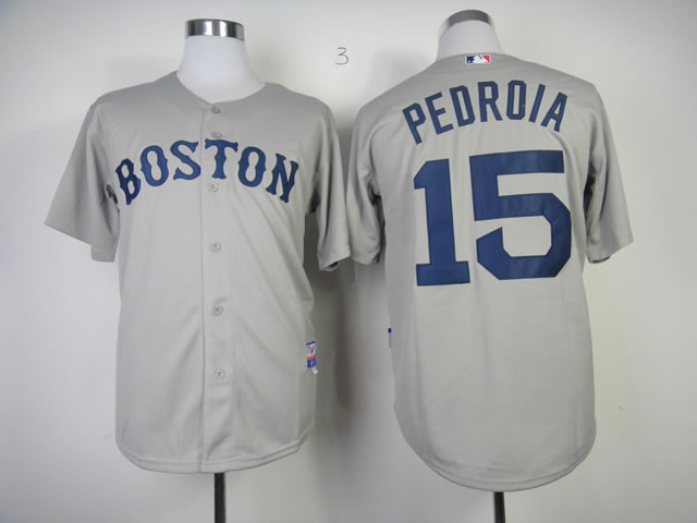 Boston Red Sox #15 Dustin Pedroia 2013 Grey Jerseys,We sell and wholesale Boston Red Sox #15 Dustin Pedroia 2013 Grey Jerseys on line form chian!
