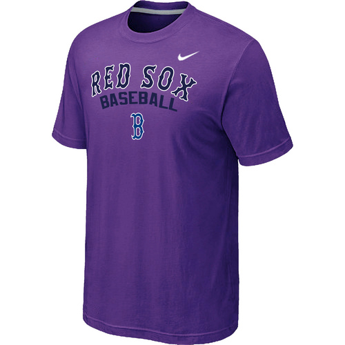 Boston Red Sox 2014 Home Practice T-Shirt - Purple,We sell and wholesale Boston Red Sox 2014 Home Practice T-Shirt - Purple on line form chian!