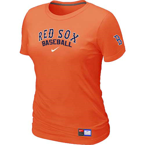 Boston Red Sox Nike Women's Orange Short Sleeve Practice T-Shirt,We sell and wholesale Boston Red Sox Nike Women's Orange Short Sleeve Practice T-Shirt on line form chian!