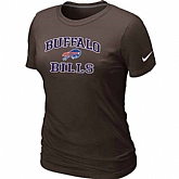 Buffalo Bills Women's Heart & Soul Brown T-Shirt,baseball caps,new era cap wholesale,wholesale hats