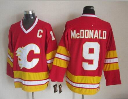 Calgary Flames #9 Mcdonald CCM Throwback Red Third Jerseys,We sell and wholesale Calgary Flames #9 Mcdonald CCM Throwback Red Third Jerseys on line form chian!