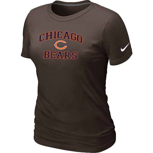 Chicago Bears Women's Heart & Soul Brown T-Shirt,We sell and wholesale Chicago Bears Women's Heart & Soul Brown T-Shirt on line form chian!