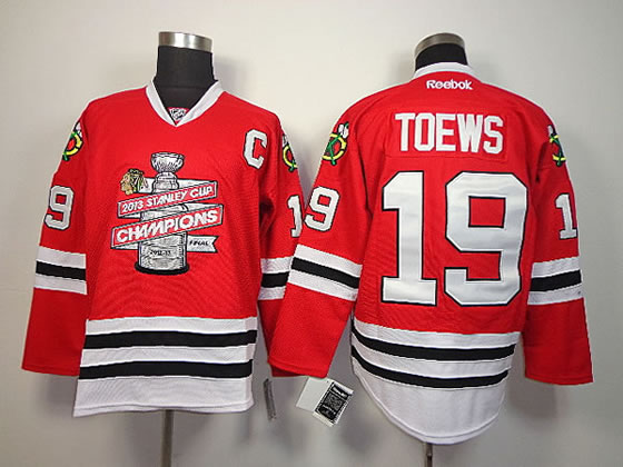 Chicago Blackhawks #19 Toews 2013 Stanley Cup Champions Red C Patch Jerseys,We sell and wholesale Chicago Blackhawks #19 Toews 2013 Stanley Cup Champions Red C Patch Jerseys on line form chian!