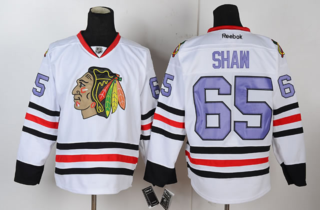 Chicago Blackhawks #65 Andrew Shaw White With Purple Jerseys,We sell and wholesale Chicago Blackhawks #65 Andrew Shaw White With Purple Jerseys on line form chian!