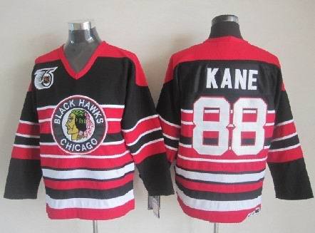 Chicago Blackhawks #88 Patrick Kane Black With Red 75TH Jerseys,We sell and wholesale Chicago Blackhawks #88 Patrick Kane Black With Red 75TH Jerseys on line form chian!