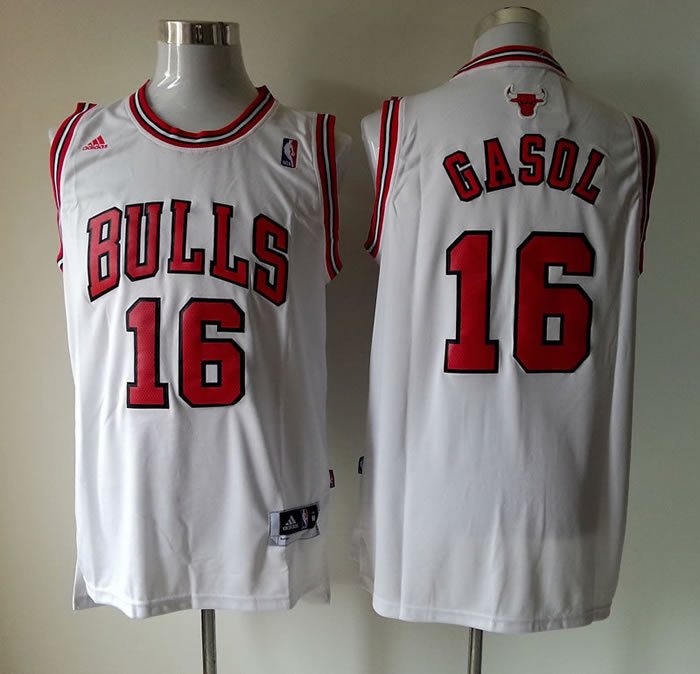 Chicago Bulls #16 Pau Gasol White Swingman Jerseys,We sell and wholesale Chicago Bulls #16 Pau Gasol White Swingman Jerseys on line form chian!