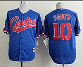 Chicago Cubs #10 Ronald Santo Blue 1994 Throwback Jerseys